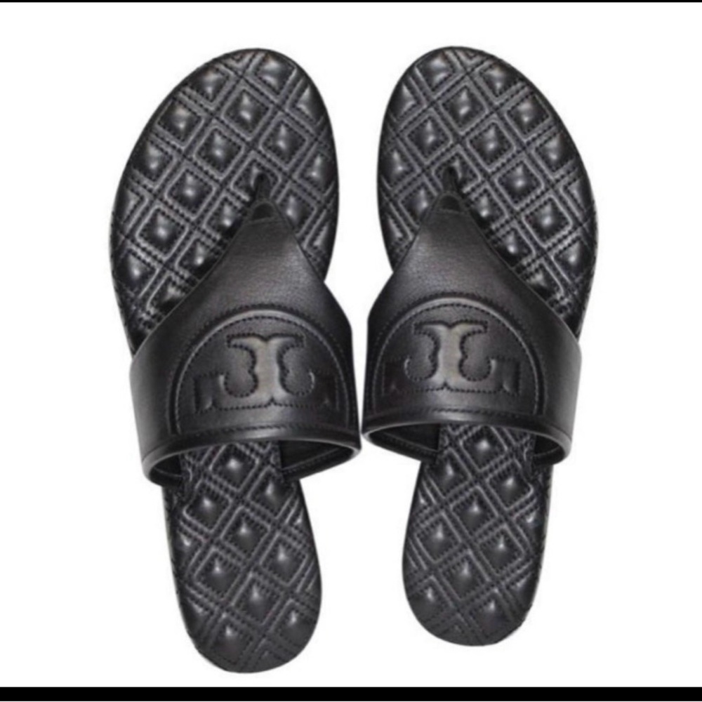 Tory Burch Quilted Fleming Slides 6.5
